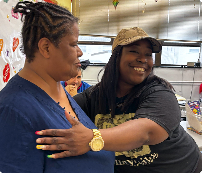 A woman with her DSP